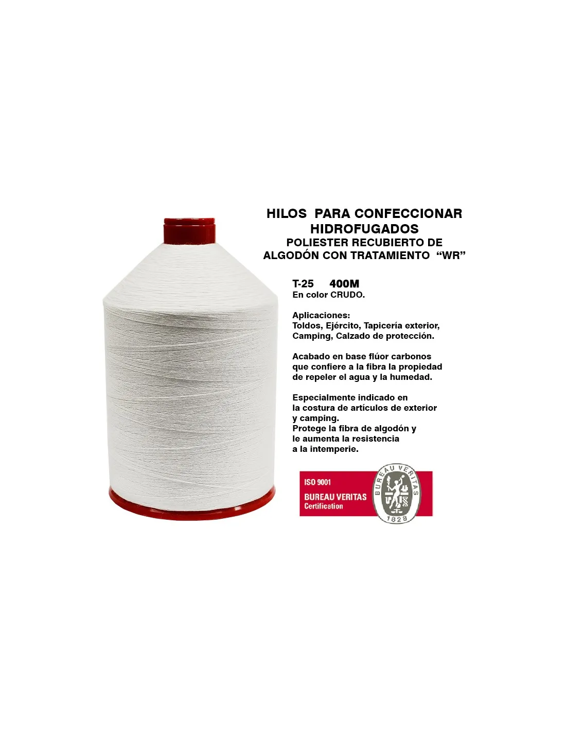HILO ALGOD/POLI HIDRO T25  OJO: 400METROS CRUDO C.002