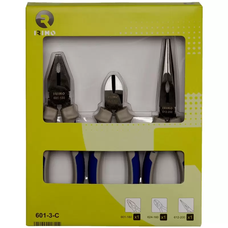 JUEGO DE ALICATES MANUALES 3PZAS 6013C IRIMO