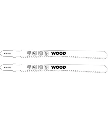 KWB Blister 2 Hojas de calar BIM madera sentido opuesto 93mm