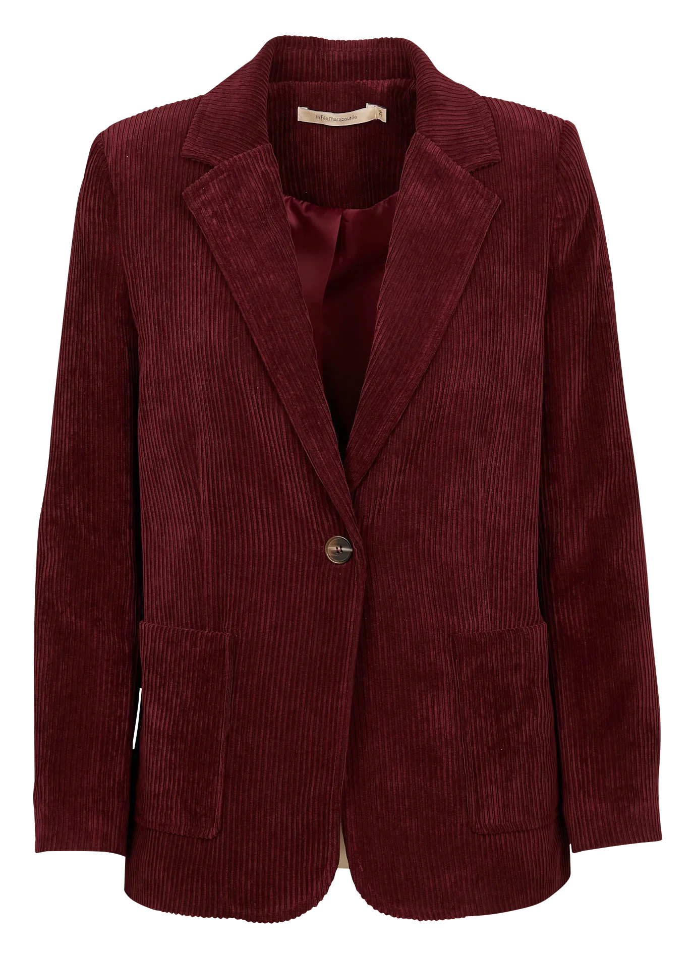 LA FEE MARABOUTEE Chaqueta de traje acanalada en marron