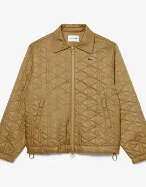 Lacoste Chaqueta corta acolchada con cremallera y monograma estampado