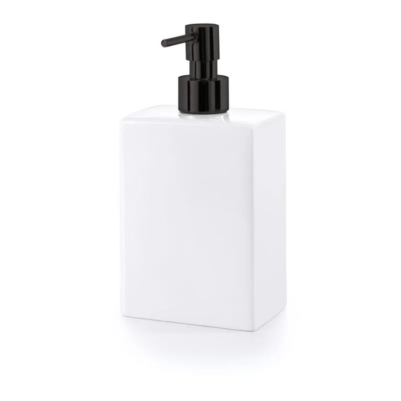 LINEABETA SAON JABONERA 600ML CON DOSIFICADOR DE PORCELANA NEGRA