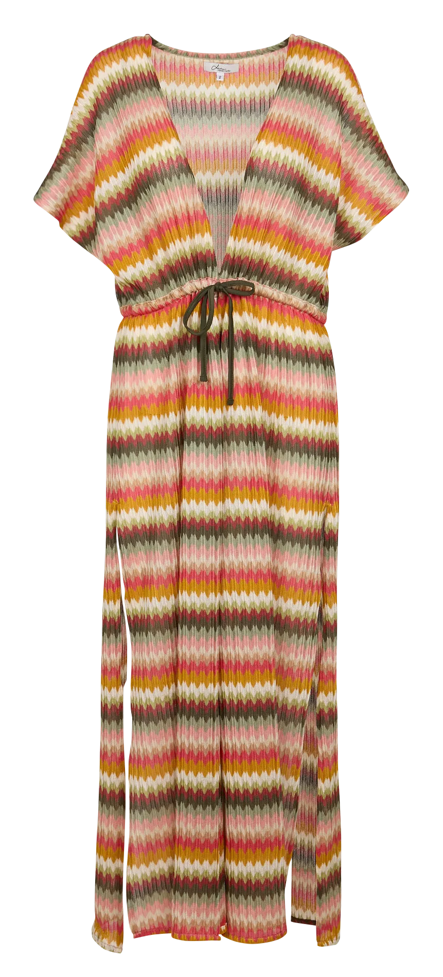 LIVIA MONDRAGO  VESTIDO DE PLAYA CON ABERTURA EN VERDE
