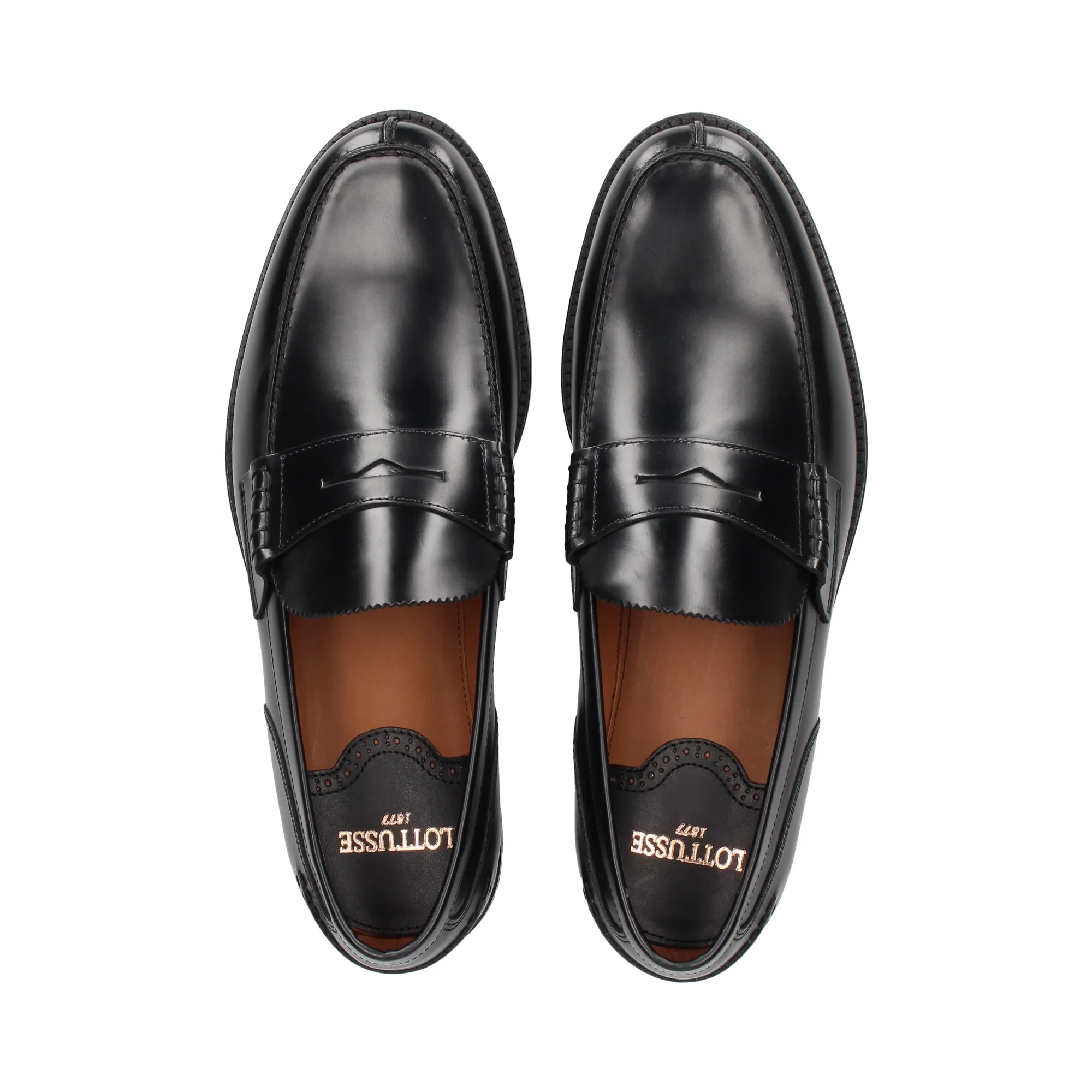 LOTTUSSE Mocasines de Hombre 001 NEGRO
