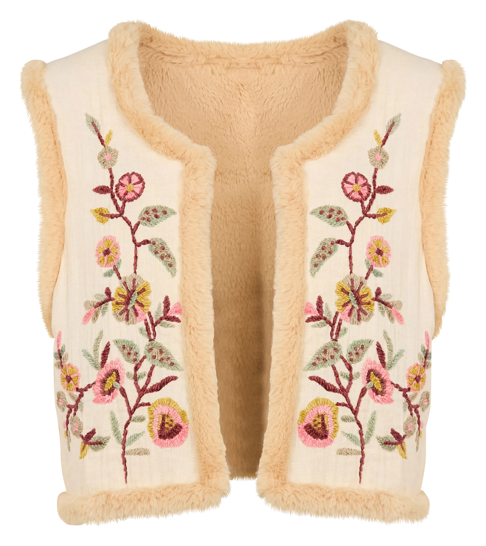 LOUISE MISHA RENEE  CHAQUETA REDONDA BORDADA DE ALGODóN ORGáNICO EN BEIGE