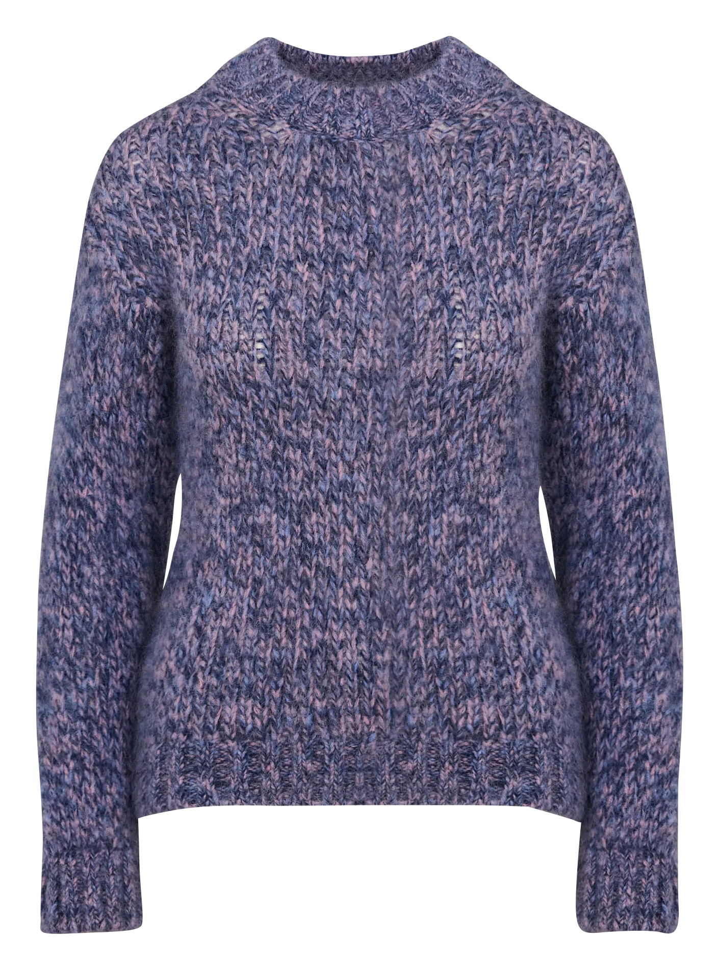 MAISON 123 CASSANDRE  JERSEY DE PUNTO JASPEADO EN VIOLETA
