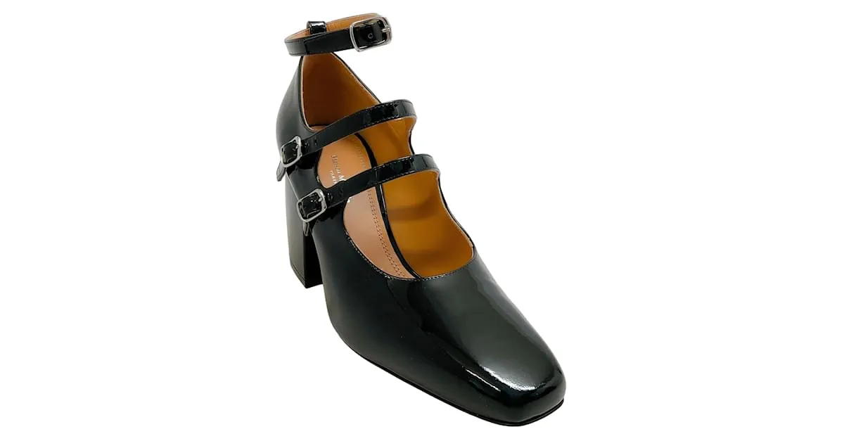 Maison Martin Margiela Maison Margiela Charol Negro 3 Bombas Mary Jane con correa 