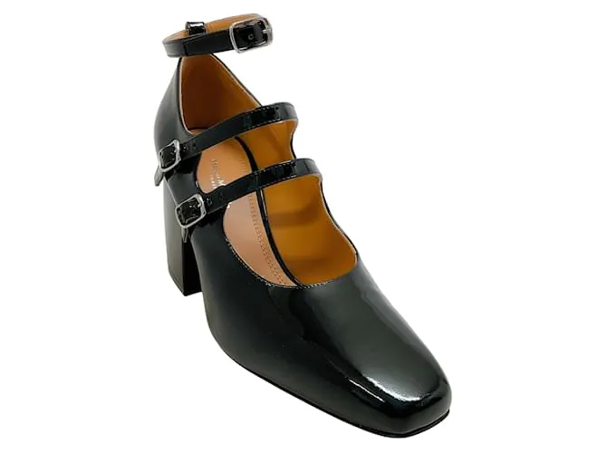 Maison Martin Margiela Maison Margiela Charol Negro 3 Bombas Mary Jane con correa 