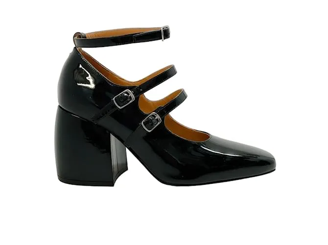 Maison Martin Margiela Maison Margiela Charol Negro 3 Bombas Mary Jane con correa 