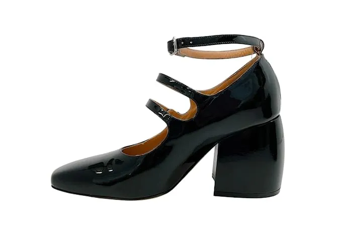 Maison Martin Margiela Maison Margiela Charol Negro 3 Bombas Mary Jane con correa 