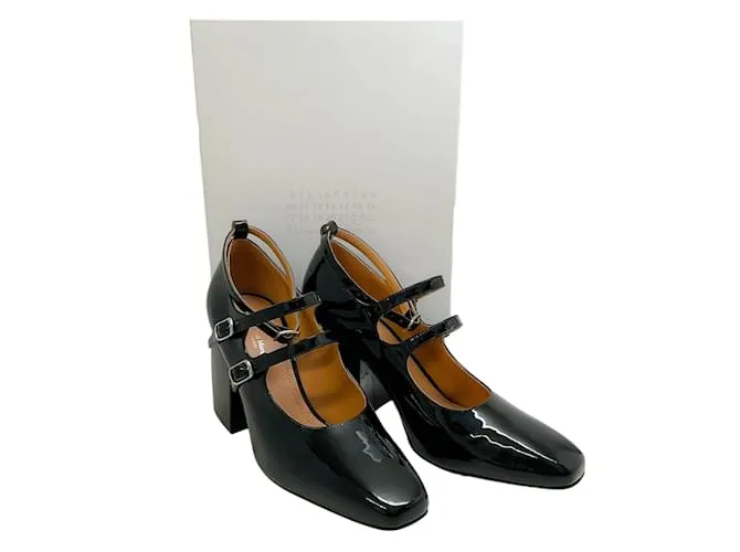 Maison Martin Margiela Maison Margiela Charol Negro 3 Bombas Mary Jane con correa 