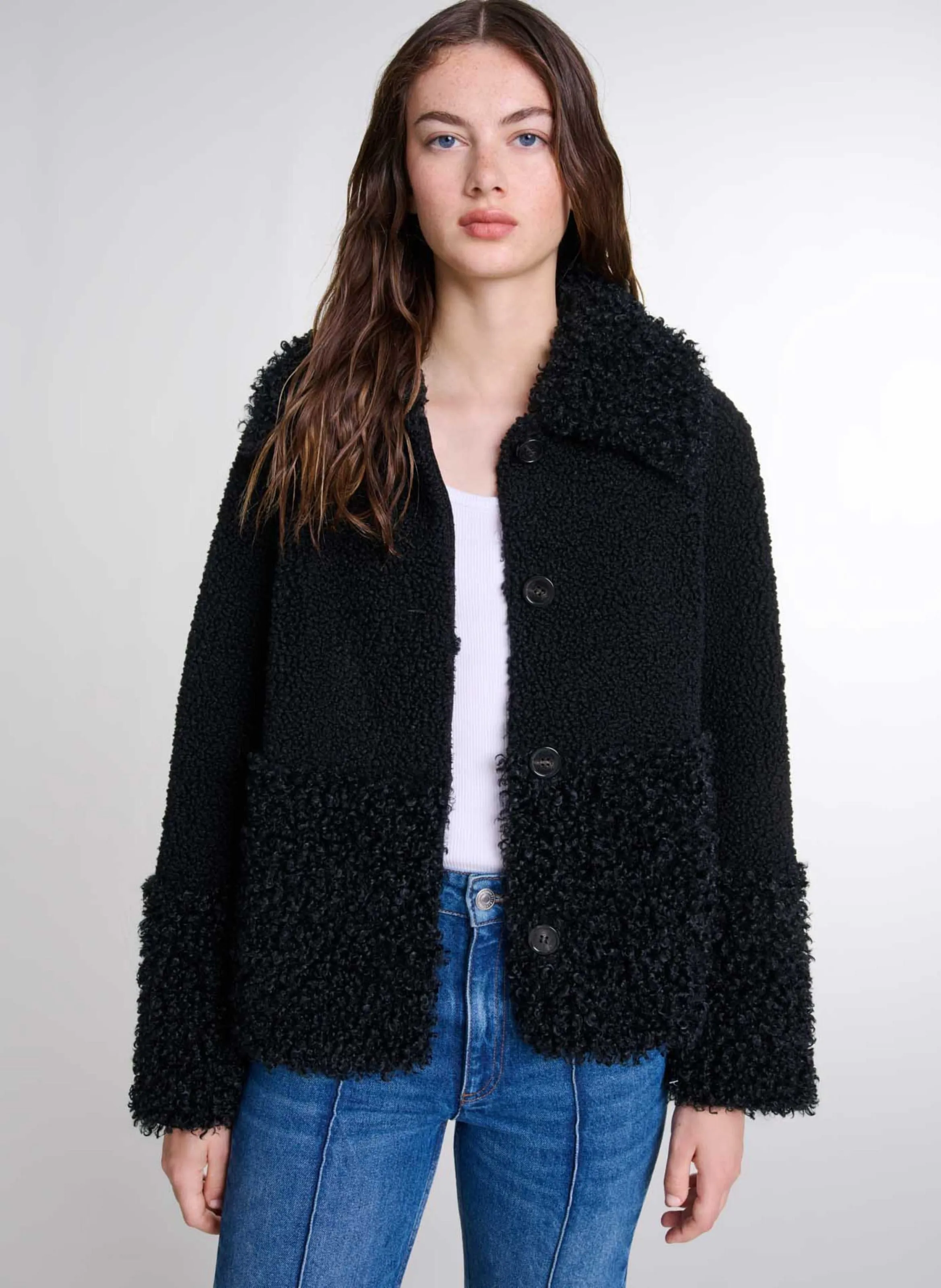 MAJE Chaqueta de traje recta  en negro