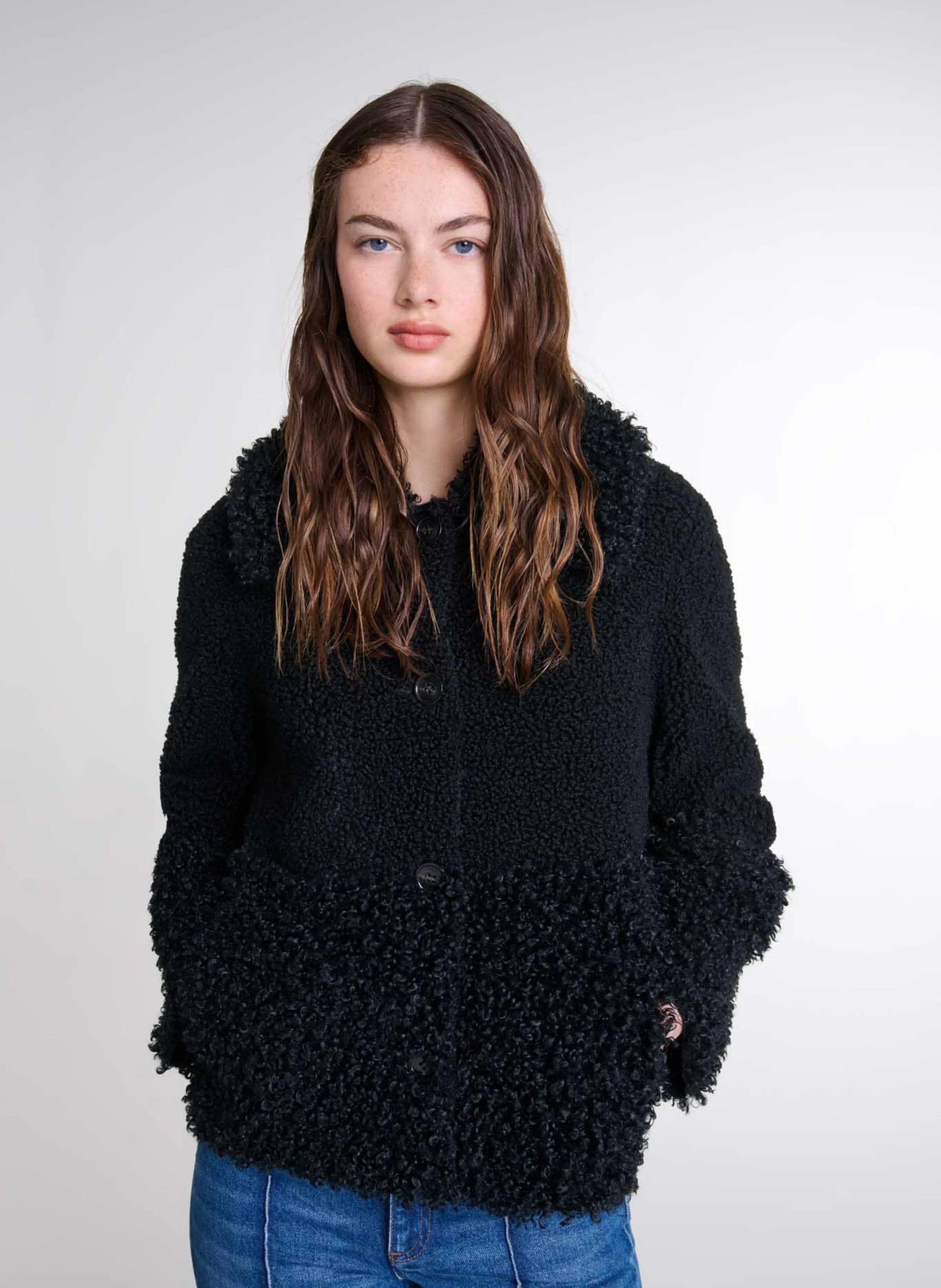 MAJE Chaqueta de traje recta  en negro