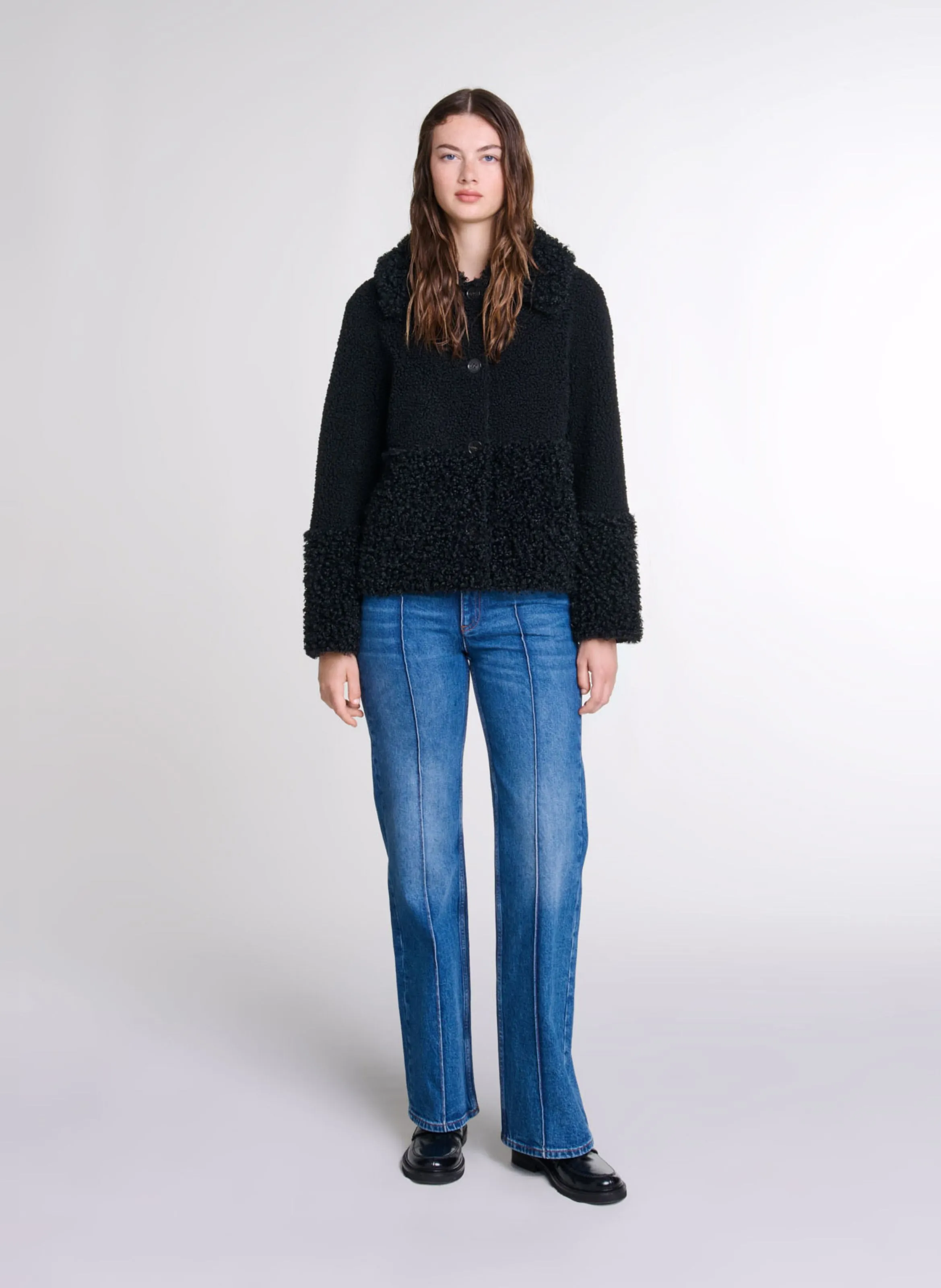 MAJE Chaqueta de traje recta  en negro
