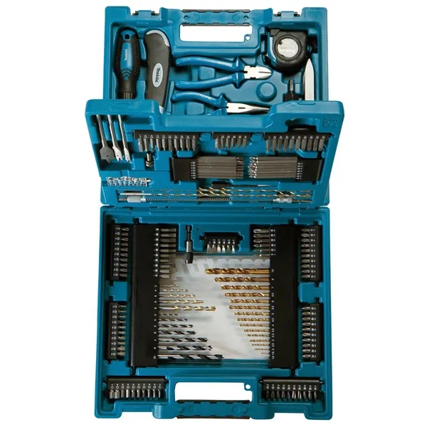 MAKITA  D37194  JUEGO DE TORNILLOS Y ACCESORIOSTALADROS MIXTOS, 200 PIEZAS