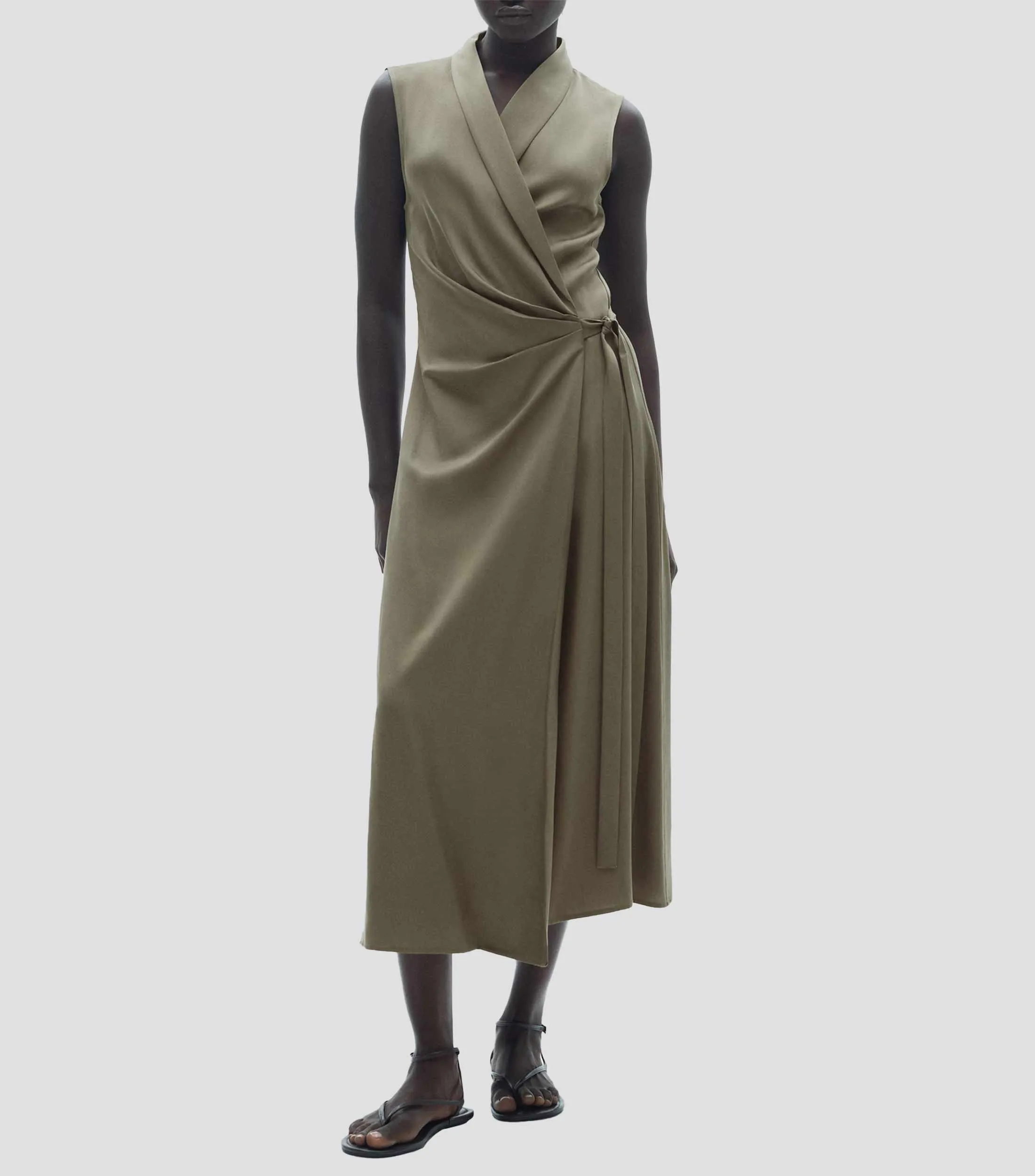 Mango Vestido largo liso Mujer