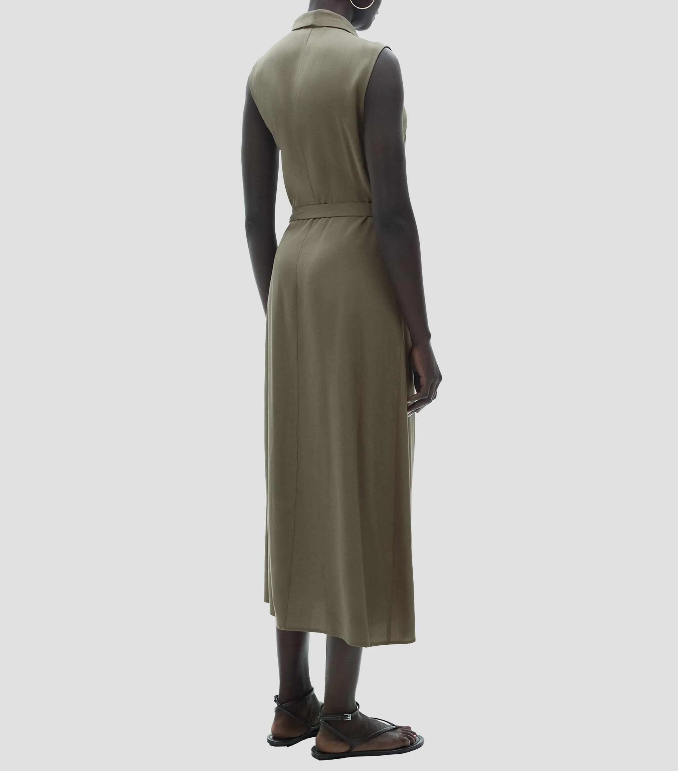 Mango Vestido largo liso Mujer