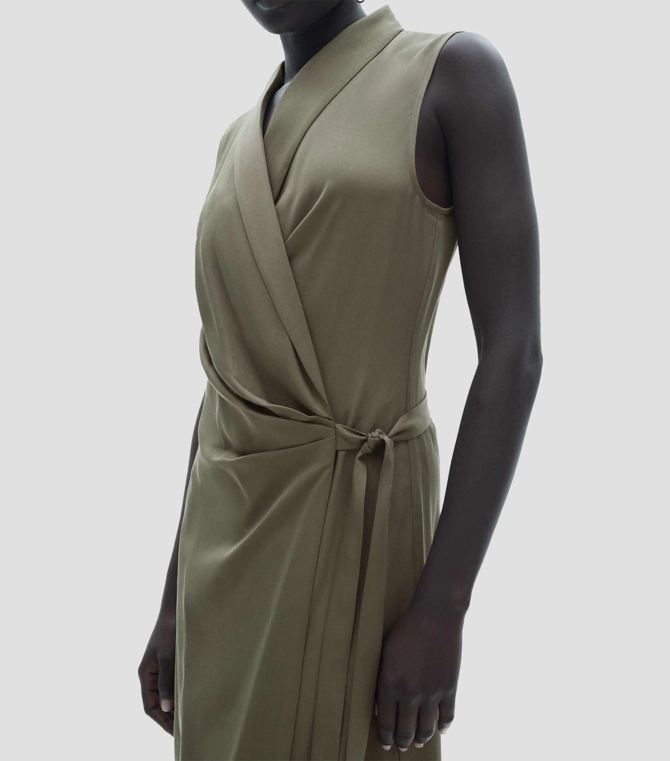 Mango Vestido largo liso Mujer