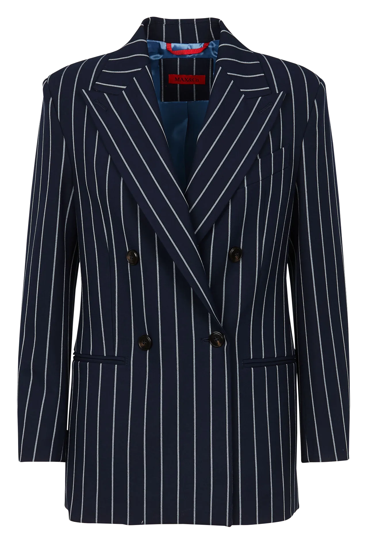 MAX&CO. BONN  CHAQUETA DE SASTRE A RAYAS EN AZUL