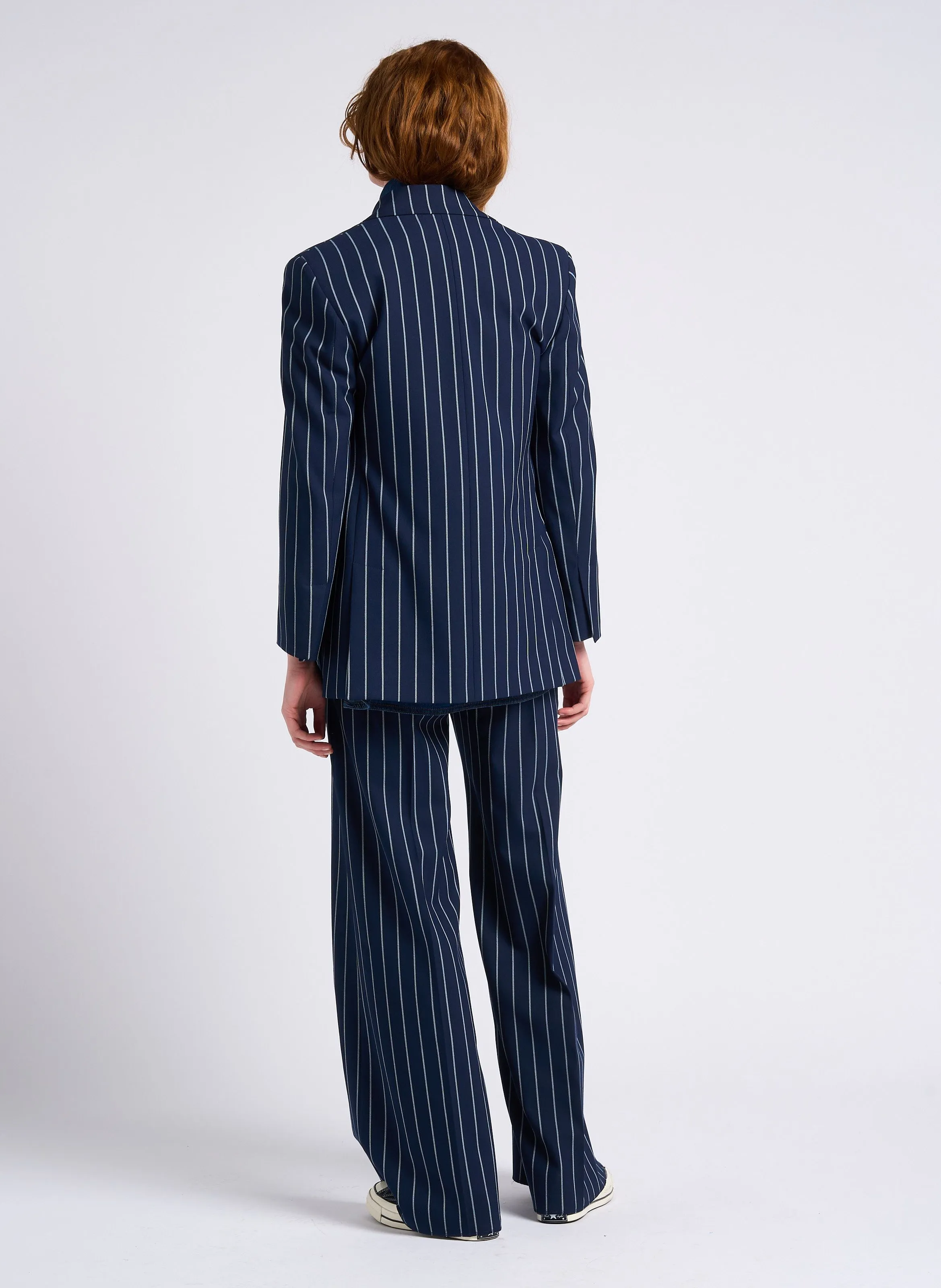 MAX&CO. BONN  CHAQUETA DE SASTRE A RAYAS EN AZUL