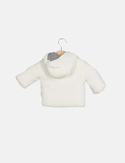 Mayoral Abrigo blanco terciopelo