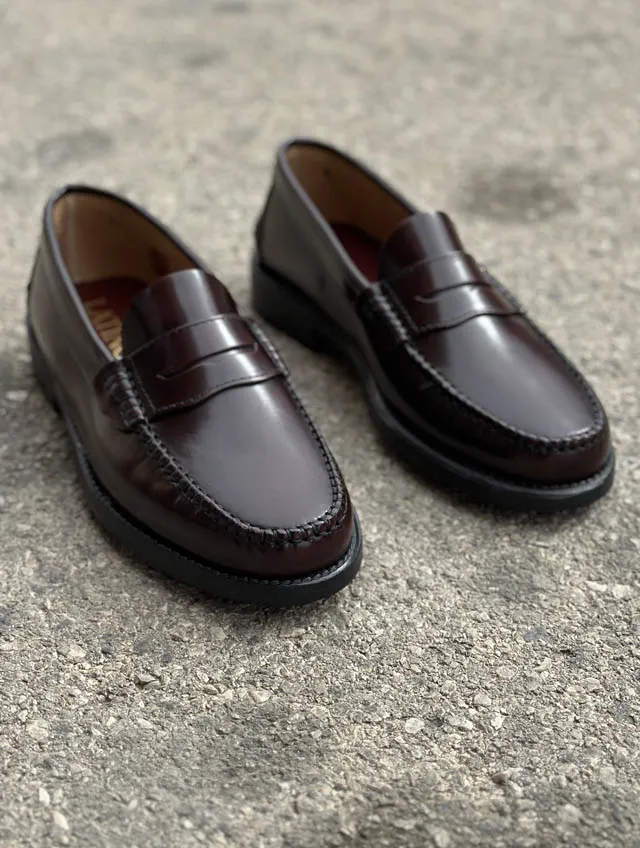 Mocasines / Castellanos burdeos de piel hombre