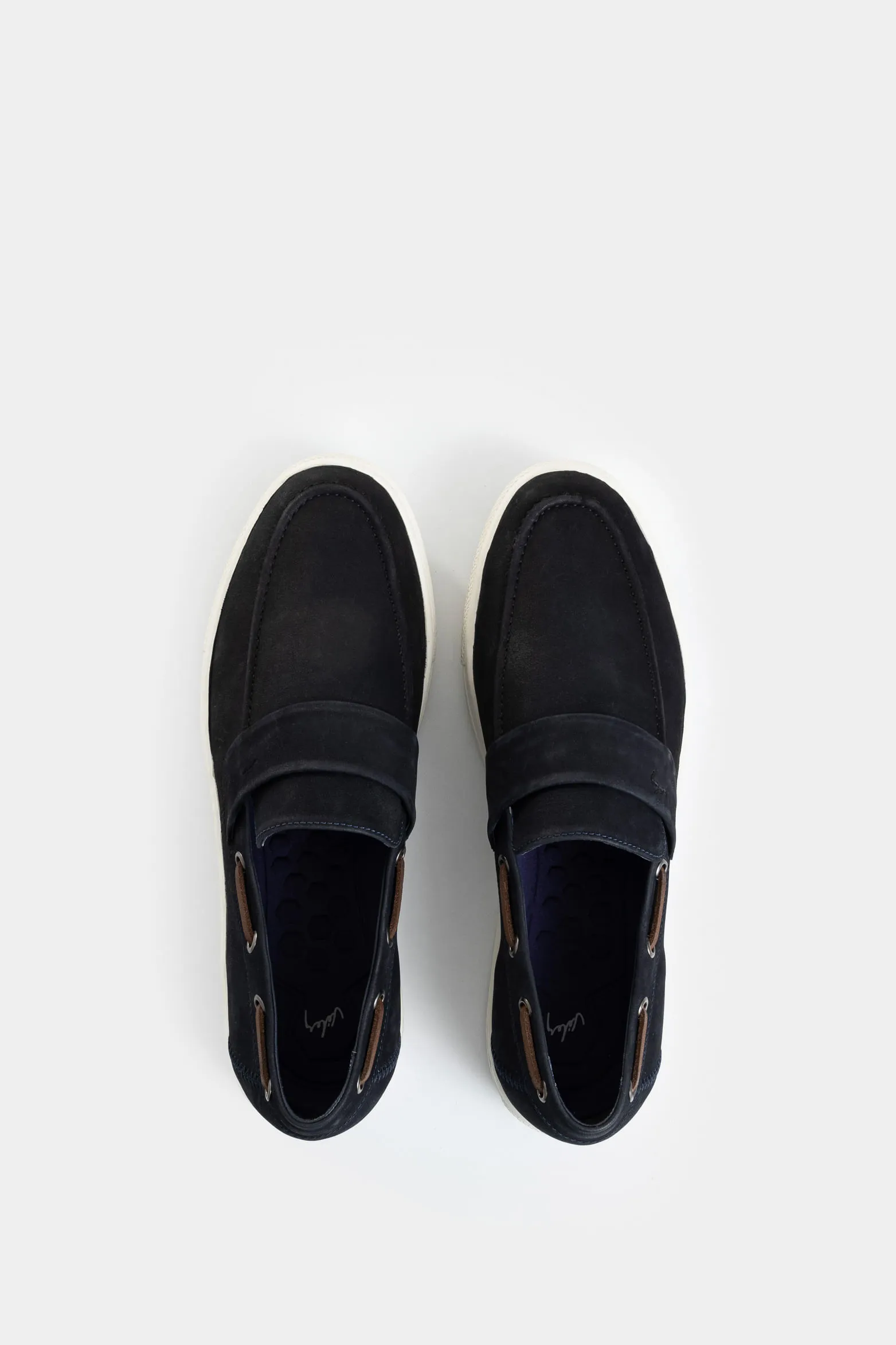 Mocasines Brescia de cuero gamuzado para hombre efecto envejecido