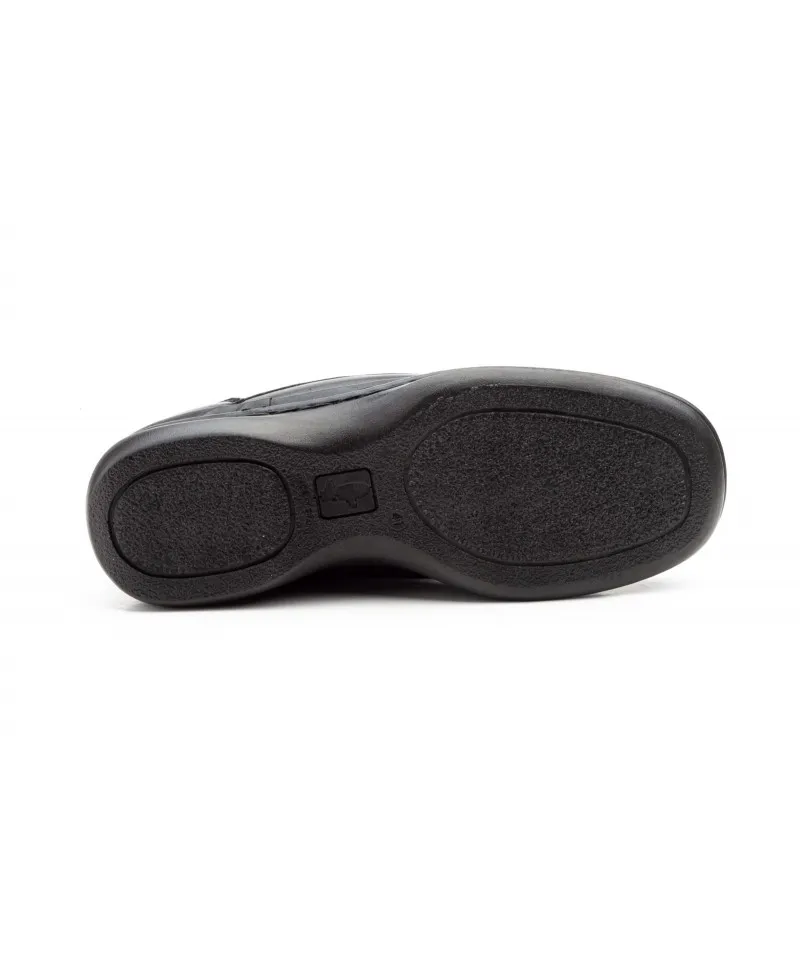 Mocasines Cactus Hombre Piel Negro Cordones