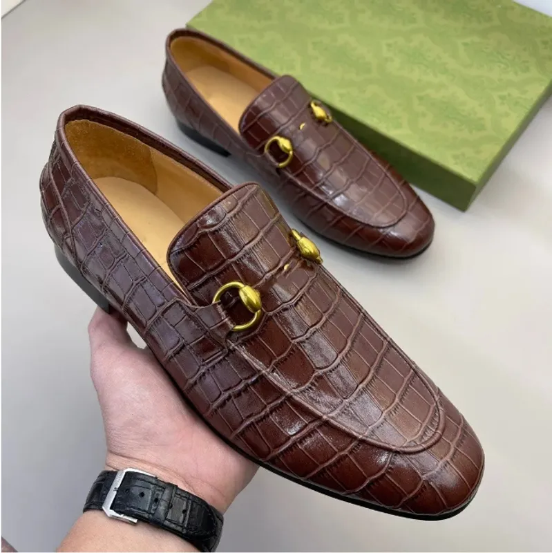 Mocasines Jordaan de cuero para hombre, zapatos de vestir de diseñador, moda de lujo, mocasines informales G HORSEBIT, zapatos v