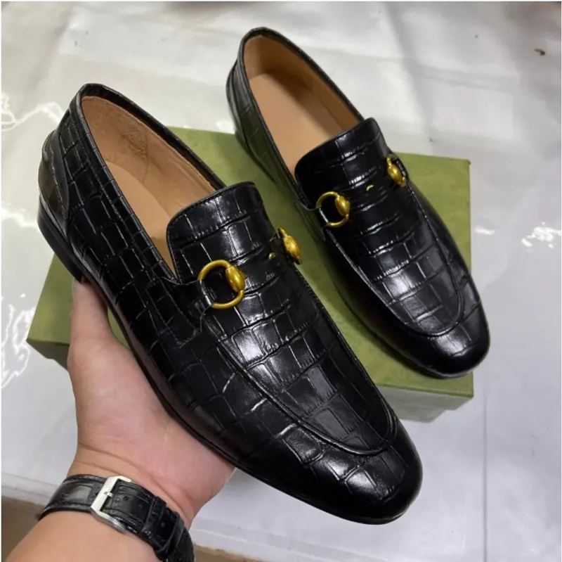 Mocasines Jordaan de cuero para hombre, zapatos de vestir de diseñador, moda de lujo, mocasines informales G HORSEBIT, zapatos v