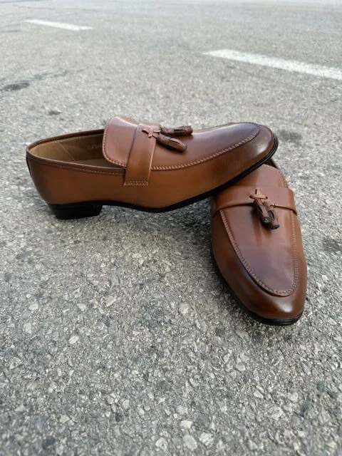 Mocasines marrones para evento hombre