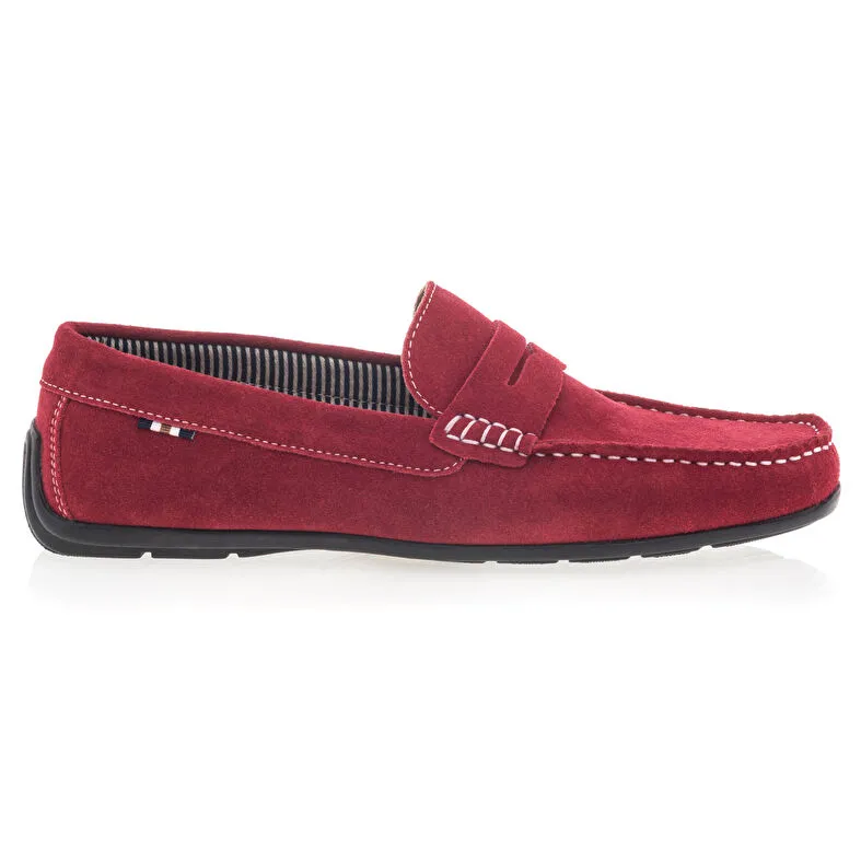 Mocasines rojos para hombre