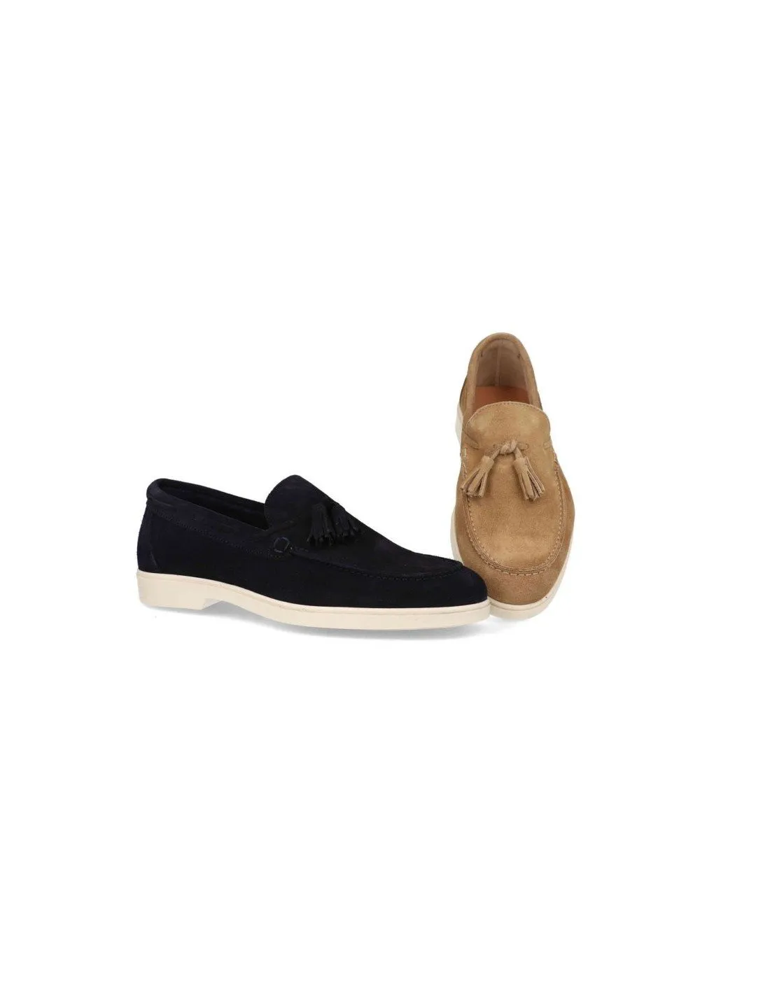 Mocasines serraje borlas hombre