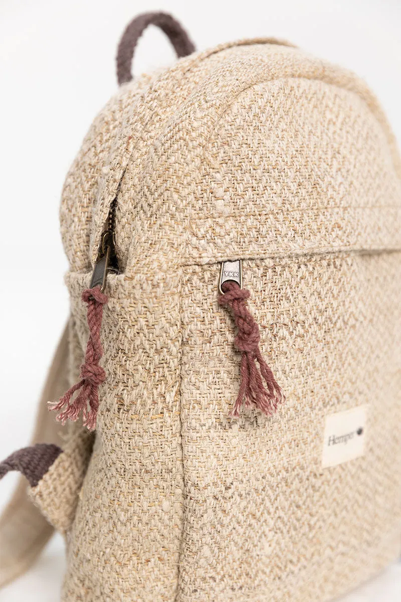 Mochila Mini Yala Natural cremallera escondida