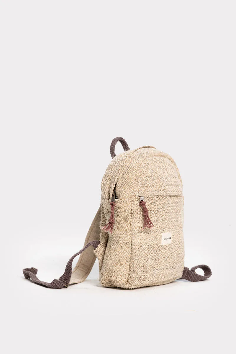 Mochila Mini Yala Natural cremallera escondida