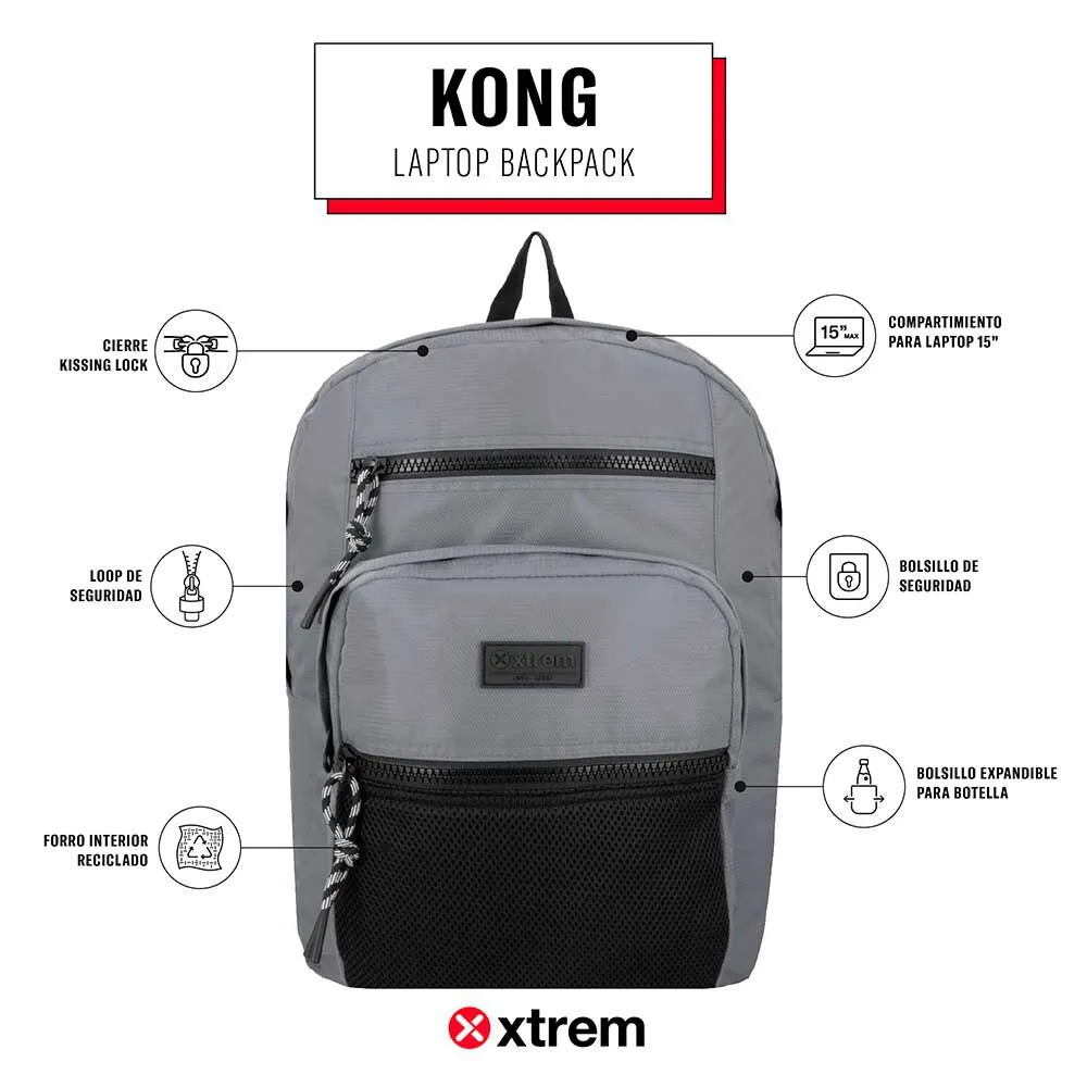 Mochila Notebook Xtrem Kong 5XT Gris 15"