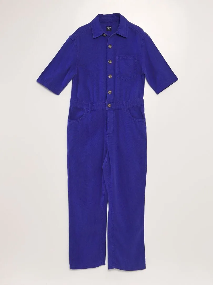 MONO RECTO DE MANGA CORTA   UNISEX  AZUL
