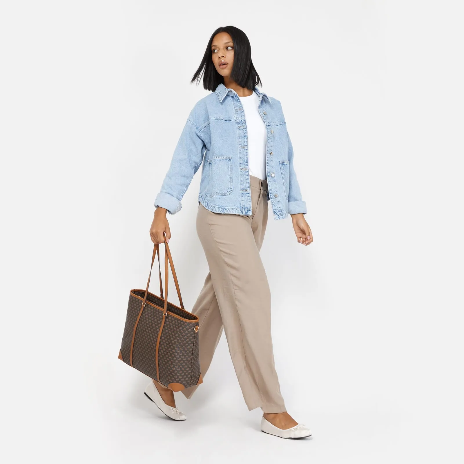 Monogrand bolso shopper grande estampado monogram con bolsillo para portátil (15)