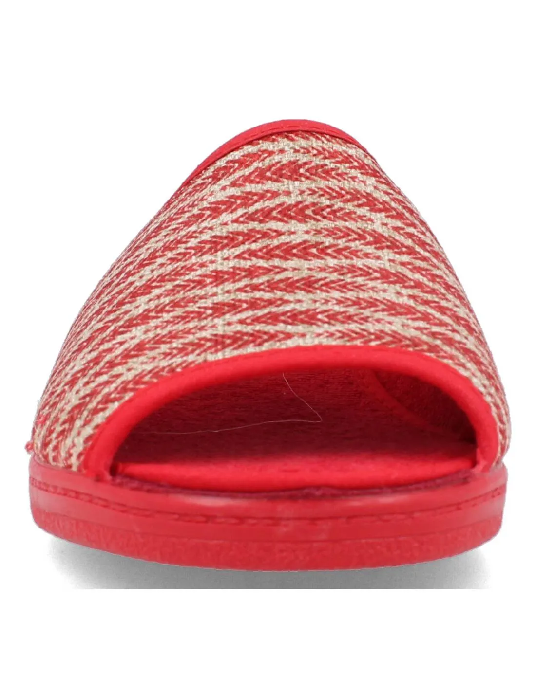 NATALIA  ZAPATILLAS MUJER CUñA ESPIGA ROJO