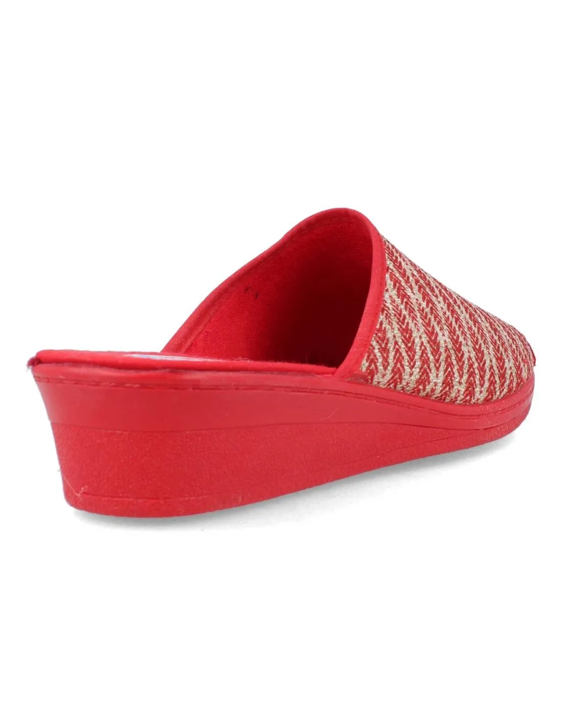 NATALIA  ZAPATILLAS MUJER CUñA ESPIGA ROJO