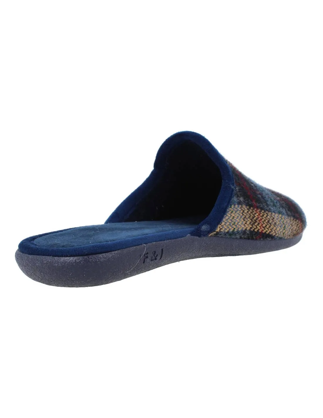NEVADA  ZAPATILLAS CASA HOMBRE BOSTON CUADROS MARINO