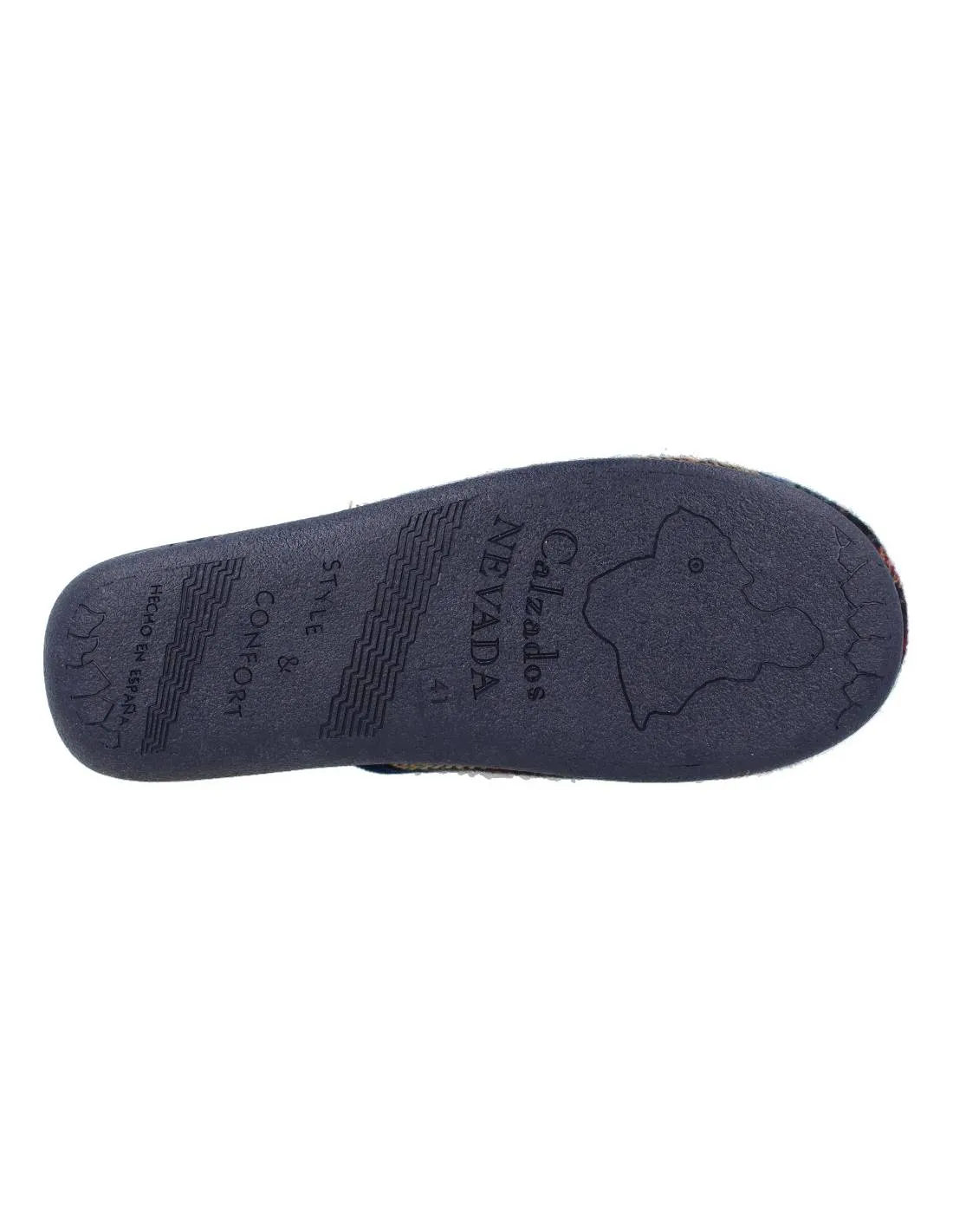 NEVADA  ZAPATILLAS CASA HOMBRE BOSTON CUADROS MARINO