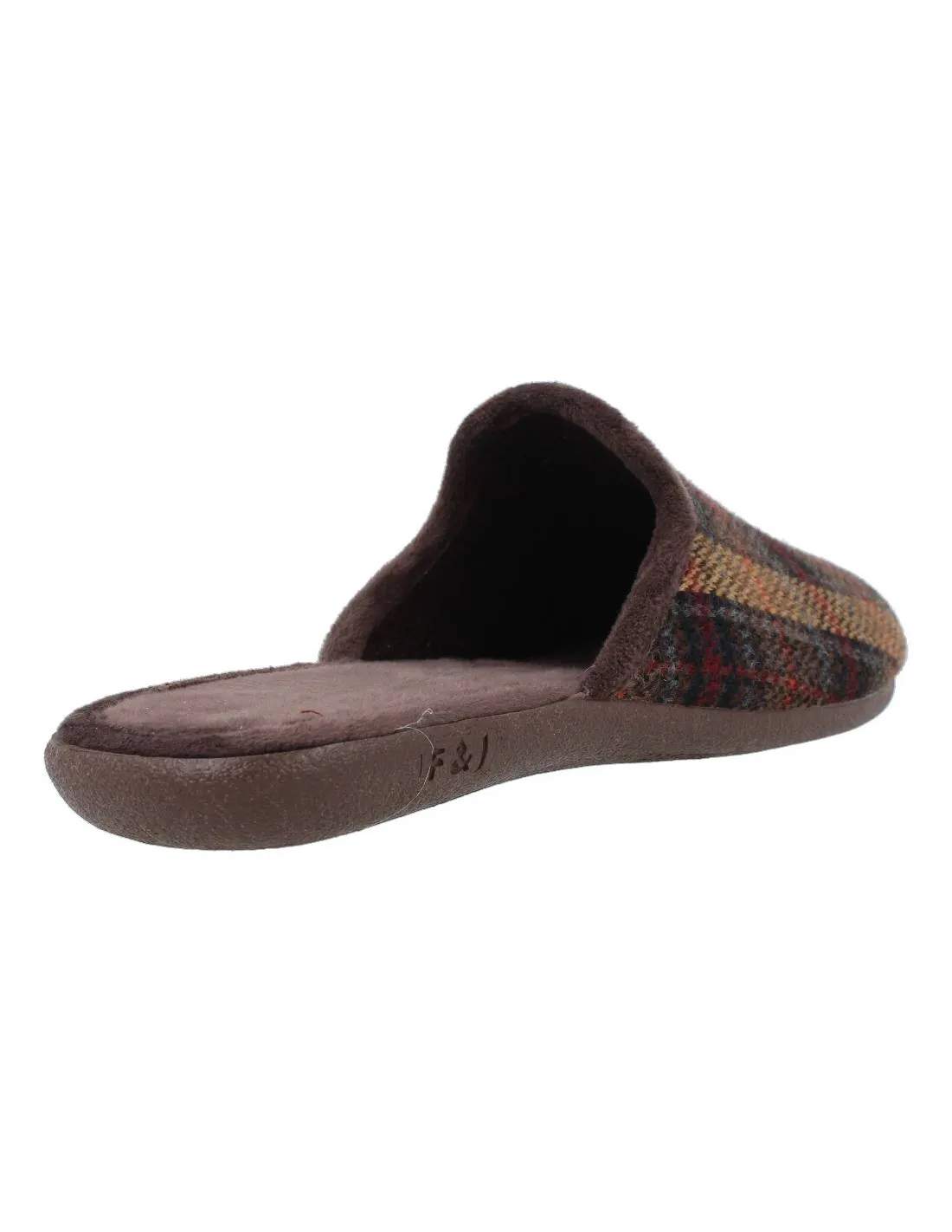 NEVADA  ZAPATILLAS CASA HOMBRE BOSTON CUADROS MARRóN