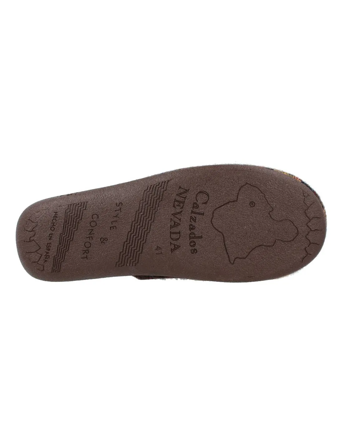 NEVADA  ZAPATILLAS CASA HOMBRE BOSTON CUADROS MARRóN