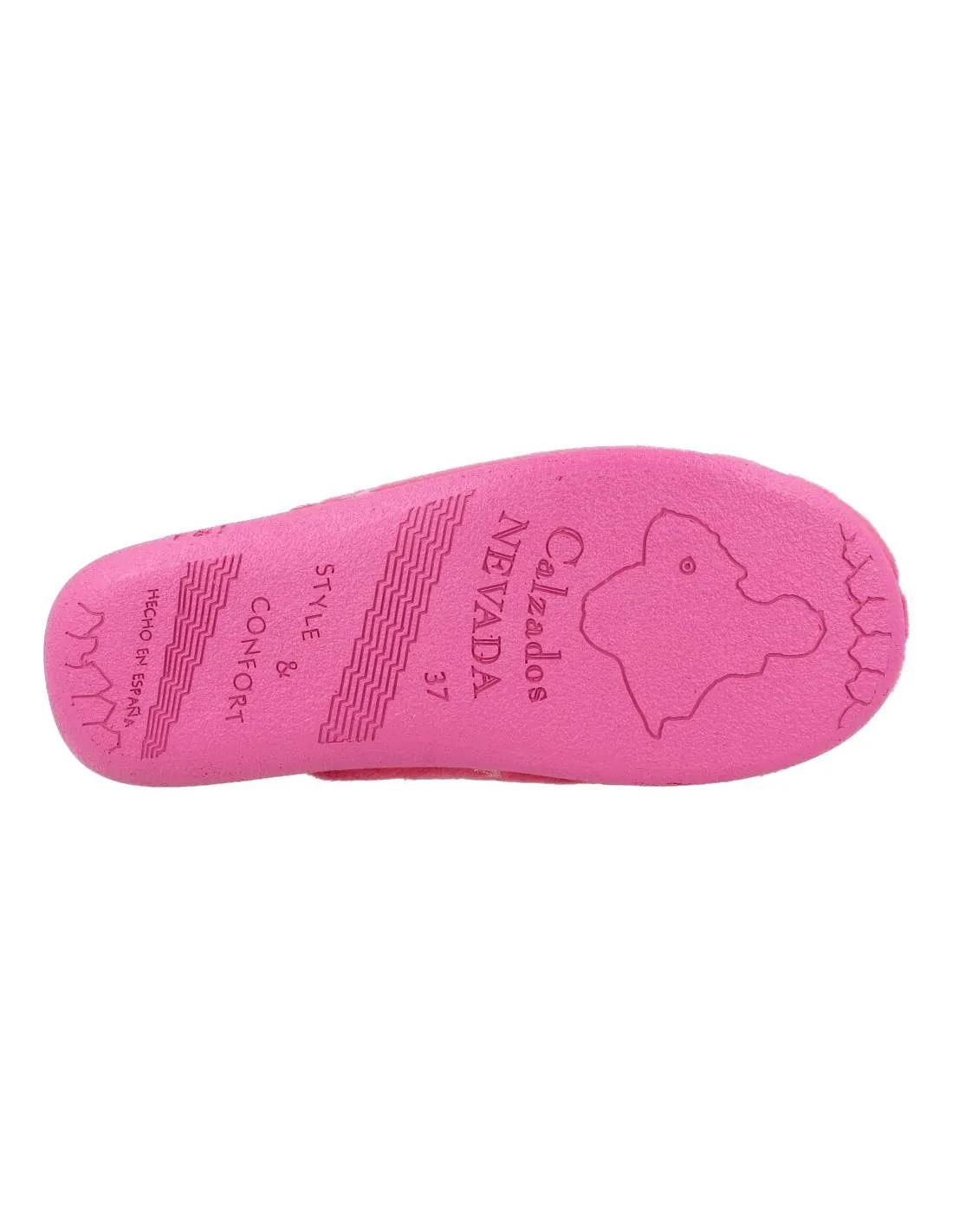 NEVADA  ZAPATILLAS CASA MUJER CORAZONES FUCSIA
