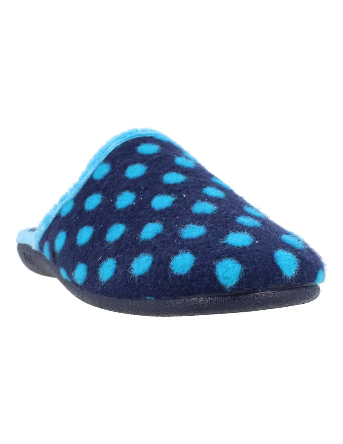 NEVADA  ZAPATILLAS CASA MUJER NORDIC LUNARES MARINO