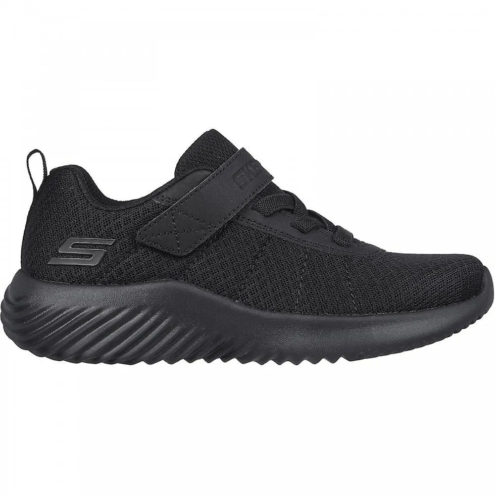 Niños Skechers Bounder Baronik | Negro | Entrenadores de escuelas infantiles
