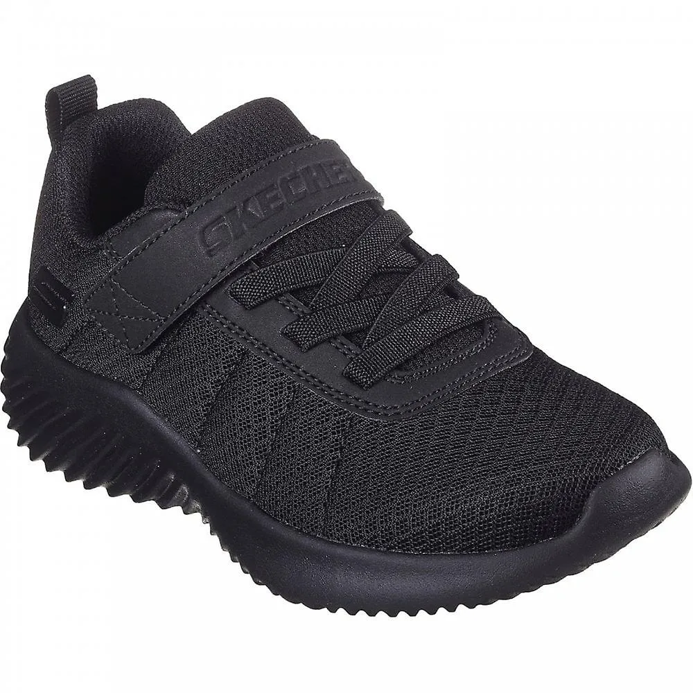 Niños Skechers Bounder Baronik | Negro | Entrenadores de escuelas infantiles