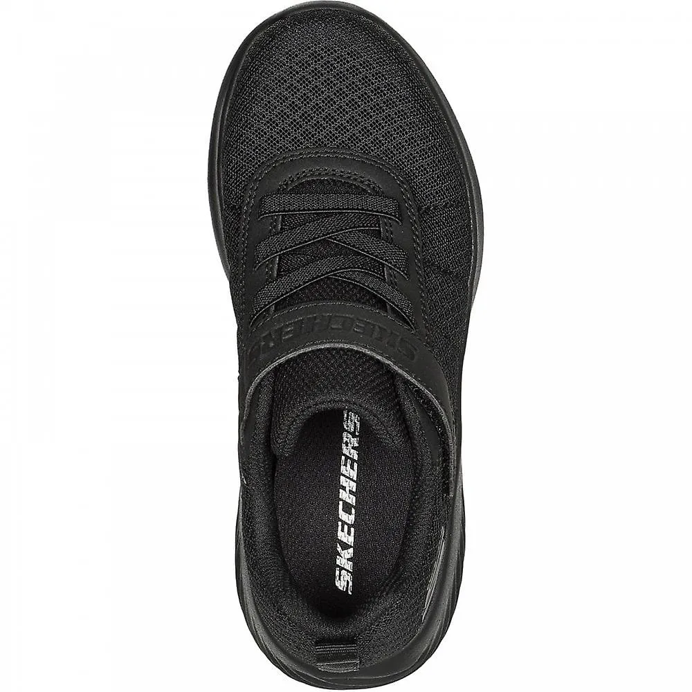 Niños Skechers Bounder Baronik | Negro | Entrenadores de escuelas infantiles