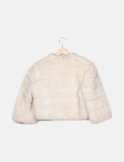 NoName Abrigo beige texturizado